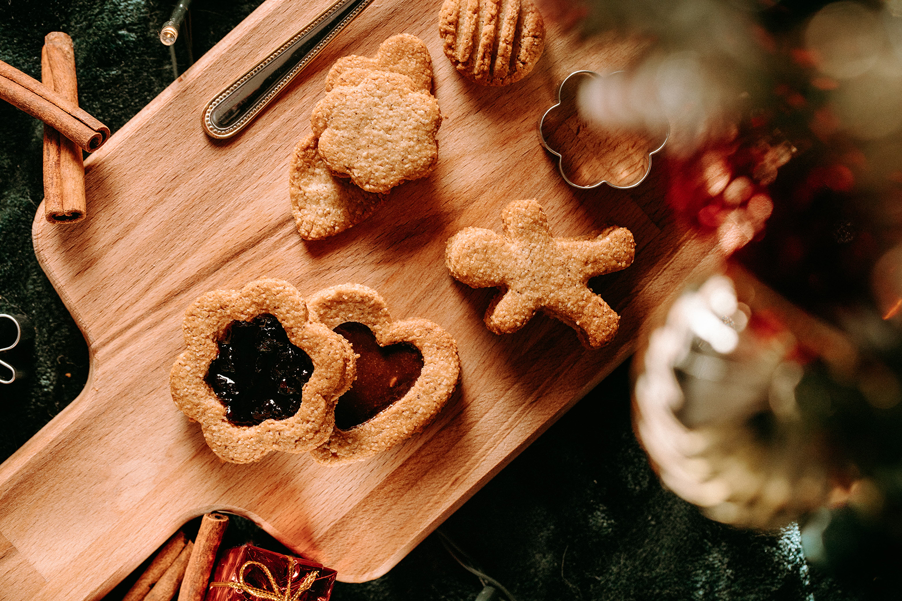 Bolachas de gengibre e canela